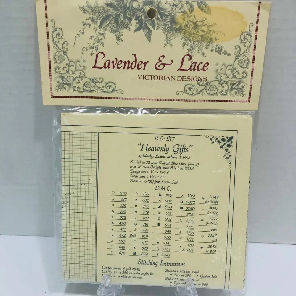 NEW Lavender & Lace XStitch Pattern #17 HEAVENLY GIFTS Marilyn‎ Leavitt Imblum